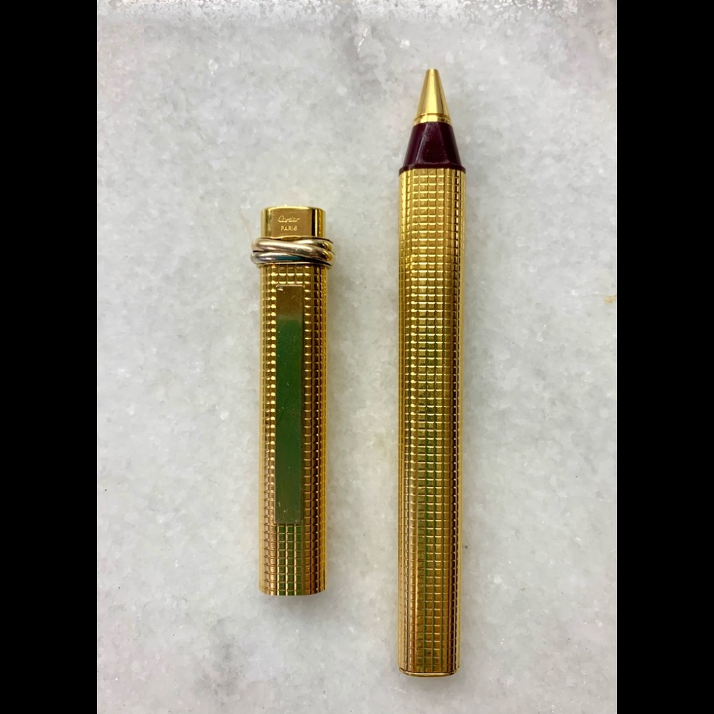Cartier 18K Gold Plated Vendome Trinity Pen